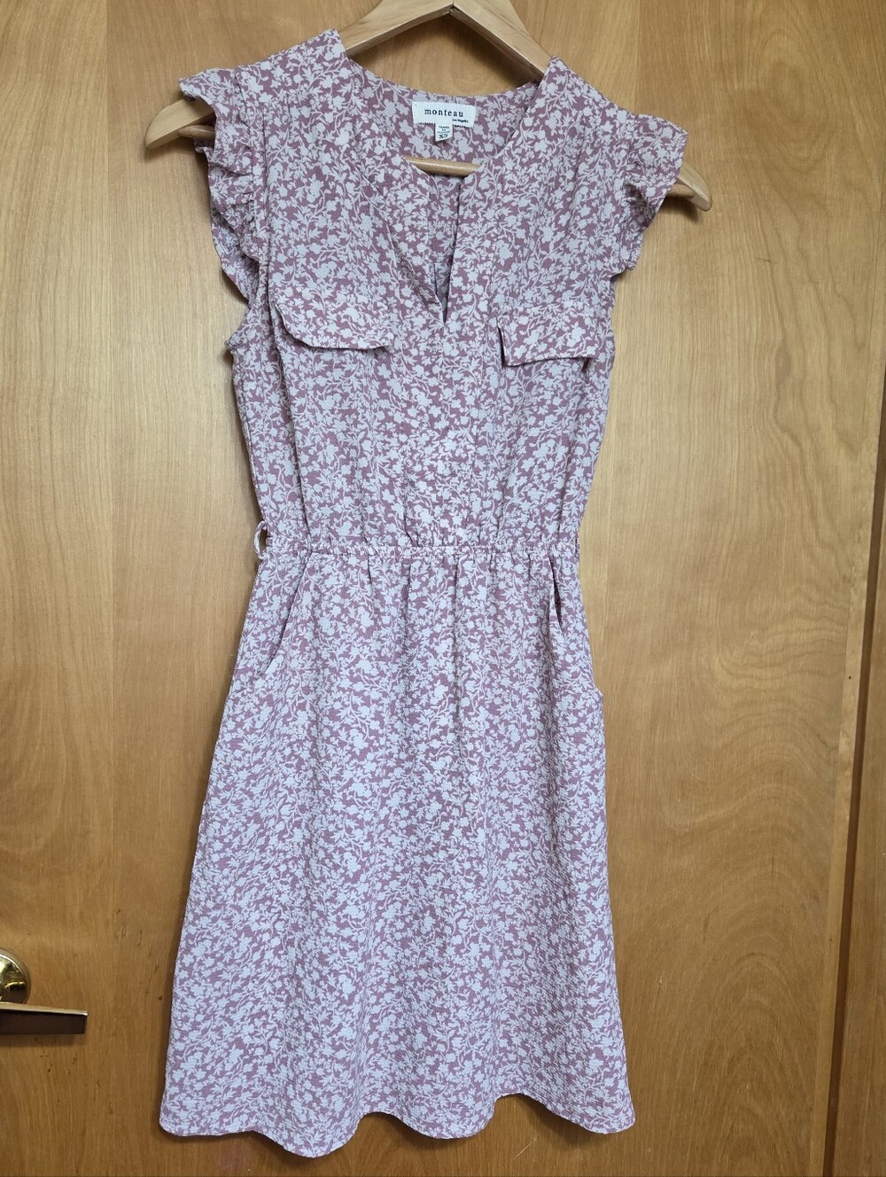 Womens Monteau Country Floral Summer Dress Size XS
